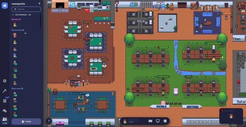 NewsPicksのProduct DivisionのGather(個人名はマスキングしています)