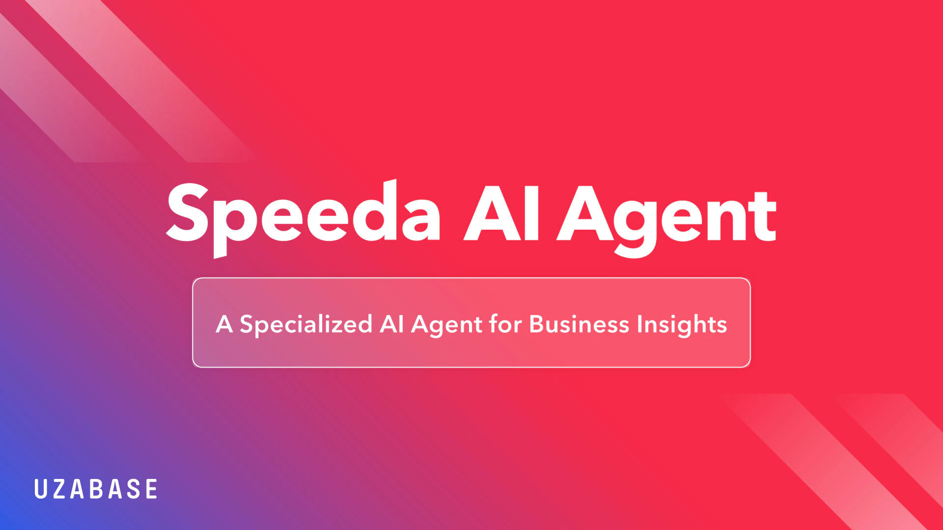 Uzabase Announces Specialized AI Agent for Business Insights, “Speeda AI Agent”