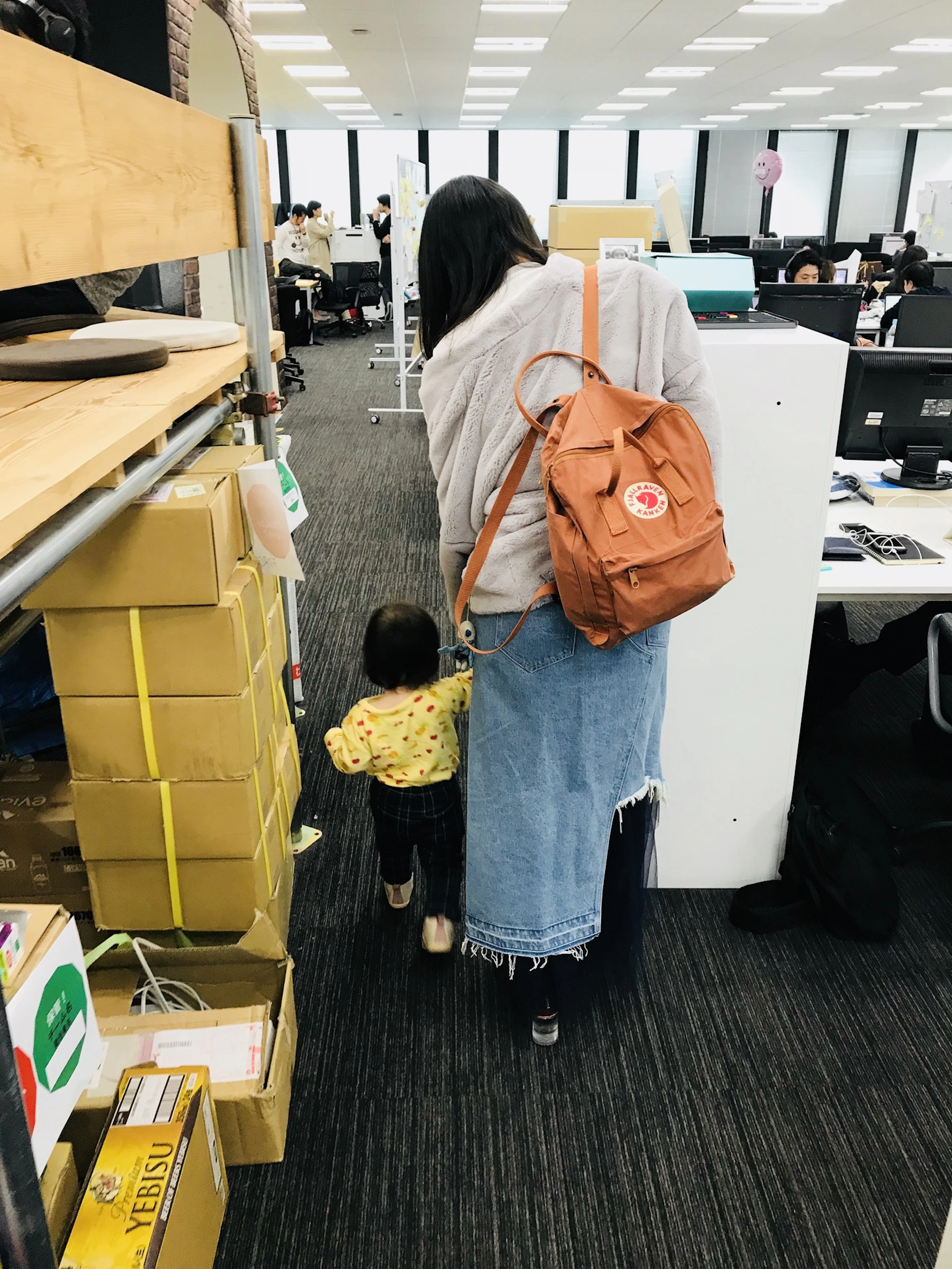 ユーザベースは子連れ出社もOK。たまにオフィス内に子どもがいることも