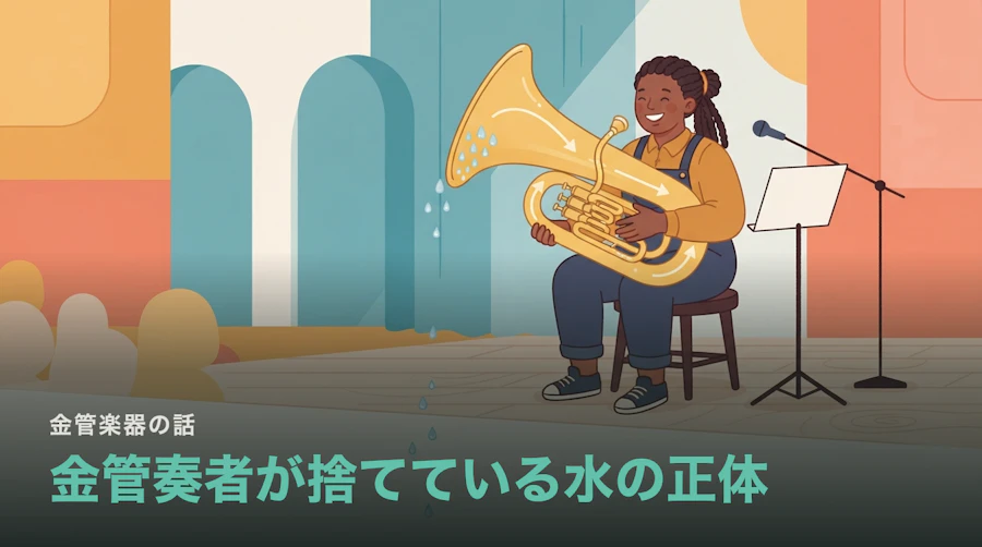 金管奏者が曲の合間に捨てる水は何なのか|唾と思われがちな正体