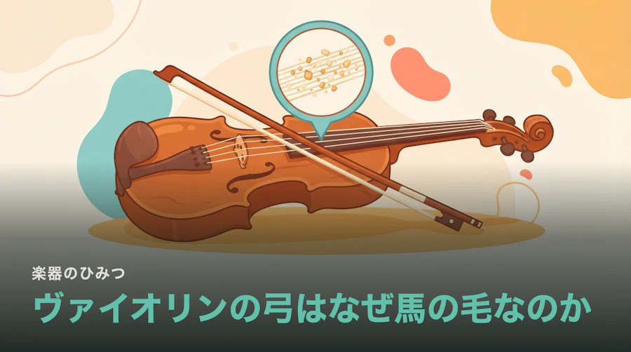 ヴァイオリンの弓はなぜ馬の毛なのか|松脂がないと弦が鳴らない理由