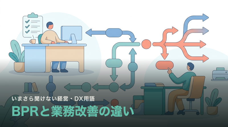 BPRと業務改善は何が違うのか|手を付ける対象と決める人が違う