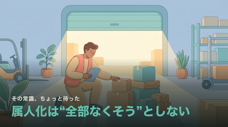 属人化は“全部なくそう”としない|標準化の前に知りたい順番