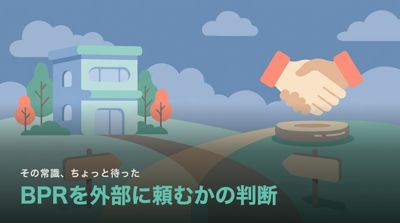BPRは外部に頼むべきか、自社でやるべきか|判断の分かれ目