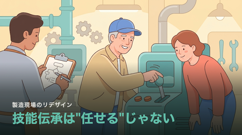 技能伝承は“ベテランに任せる”ことじゃない|仕組みで残す