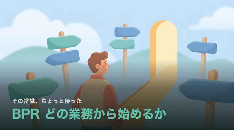 BPRはどの業務から手を付けるか|対象の選び方5つの物差し