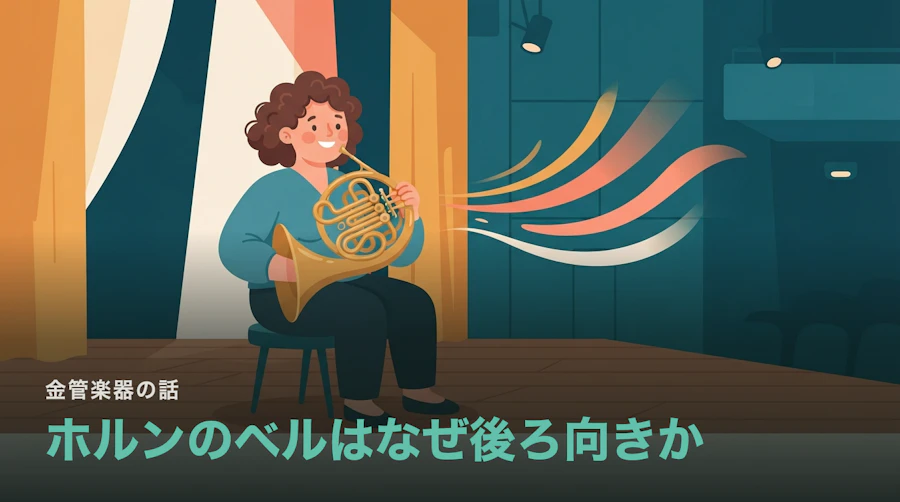 ホルンのベルはなぜ後ろを向いているのか|右手をベルに入れて吹く理由