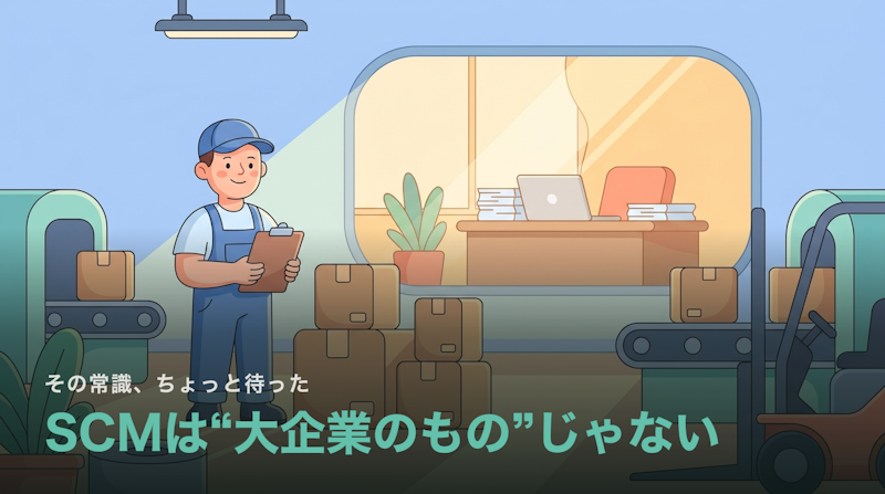 SCMは“大企業だけのもの”じゃない|中小企業のサプライチェーン構築