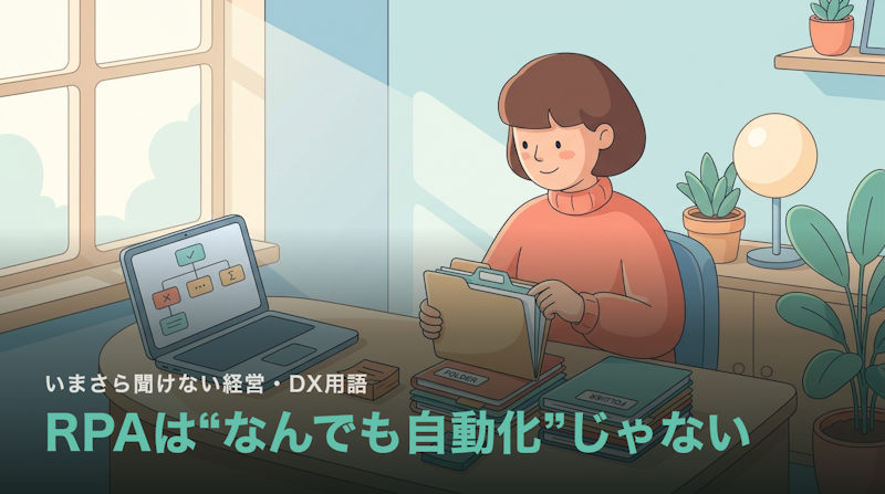 RPAとは?“なんでも自動化”じゃない|向く業務の見極め方