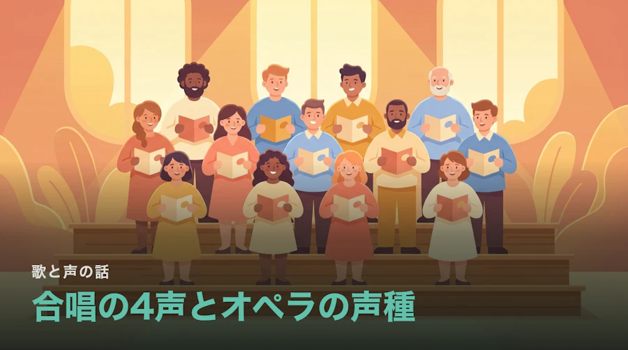 合唱の4声(SATB)はどう分かれるのか|オペラの声種との違い