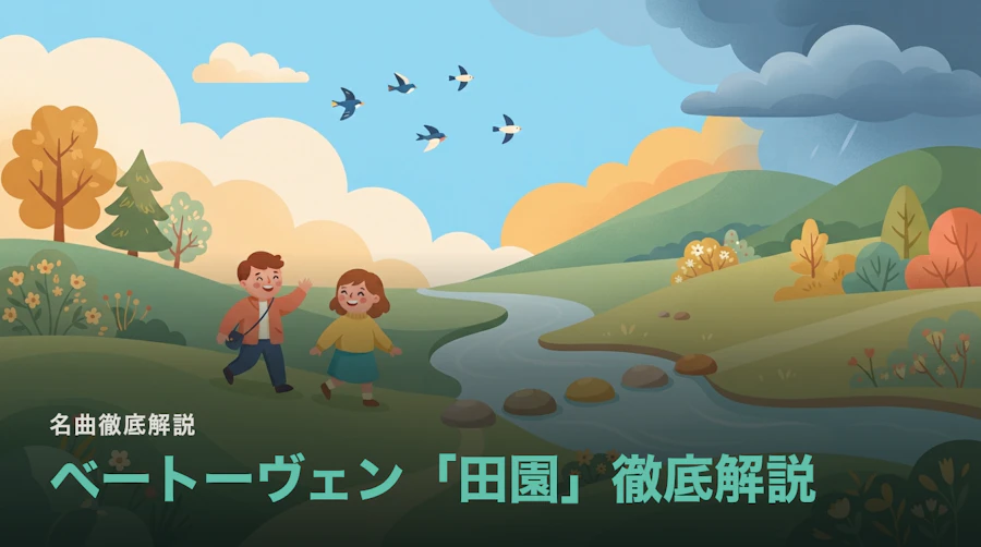 ベートーヴェン「田園」徹底解説|5つの楽章の標題と「運命」と同じ夜の初演