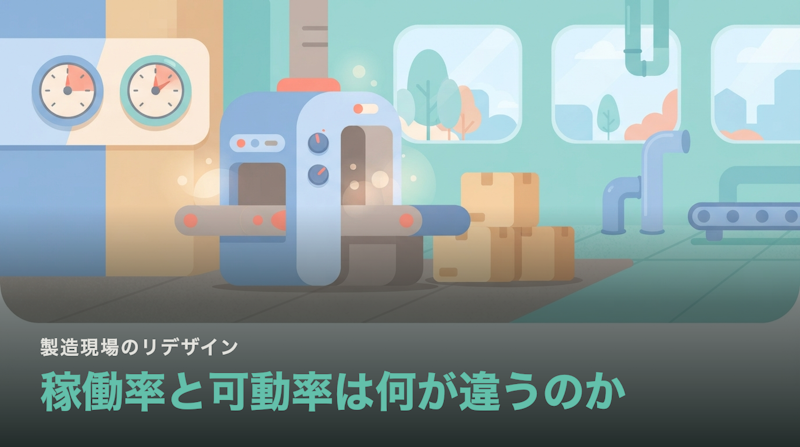 稼働率と可動率は何が違うのか|同じ「動いた割合」なのに片方は100%を目指さない理由