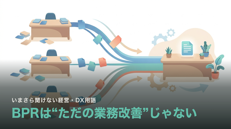 BPRとは?“ただの業務改善”じゃない|違いをコンサル目線で
