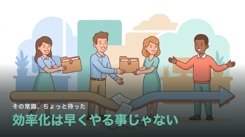 効率化は“早くやる”ことじゃない|手を付ける順番の決め方