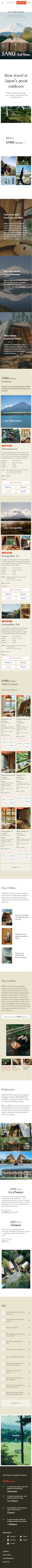 SANU 2nd Home 多言語サイトのスマホ版デザイン