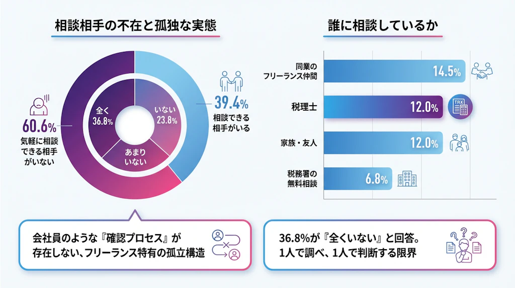 約6割が「相談できる相手がいない」確定申告の孤立構造