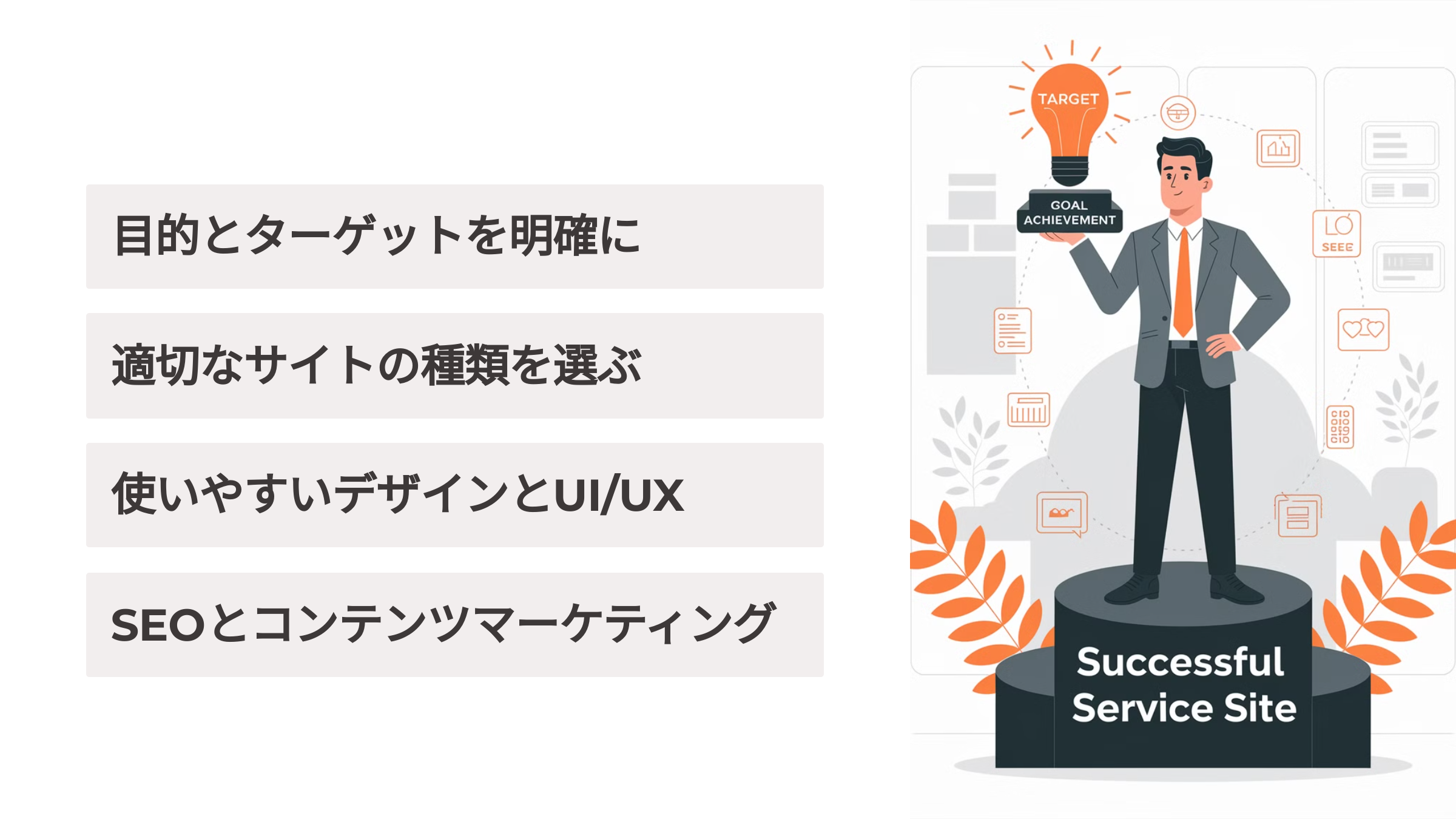 サービスサイトを作る際必要な準備