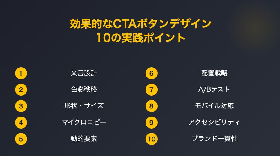 効果的なCTAボタンデザイン10の実践ポイント