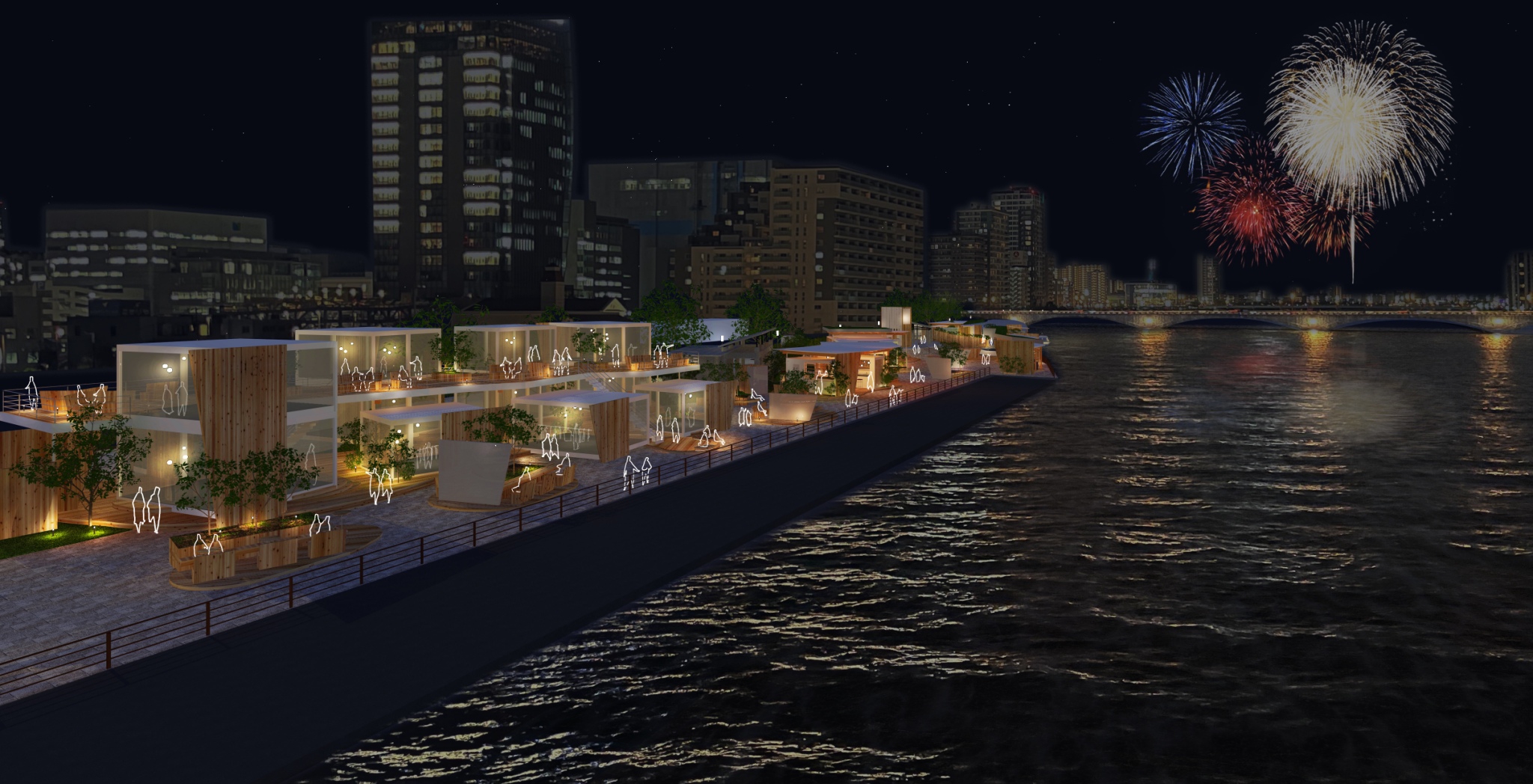 『万代テラス』 信濃川右岸を舞台に新たな賑わい創出 ー 2026年春開業予定のイメージ画像