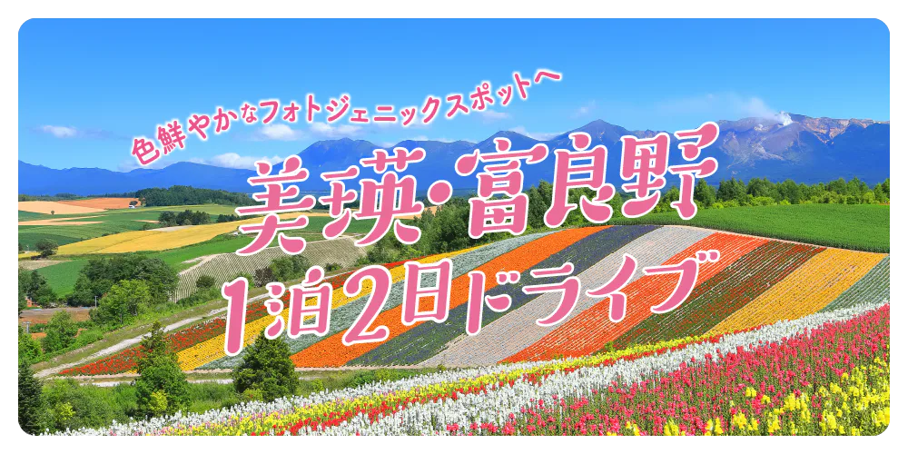 【美瑛・富良野1泊2日ドライブモデルコース】四季彩の丘やファーム富田などフォトジェニックスポットと話題のグルメをご紹介