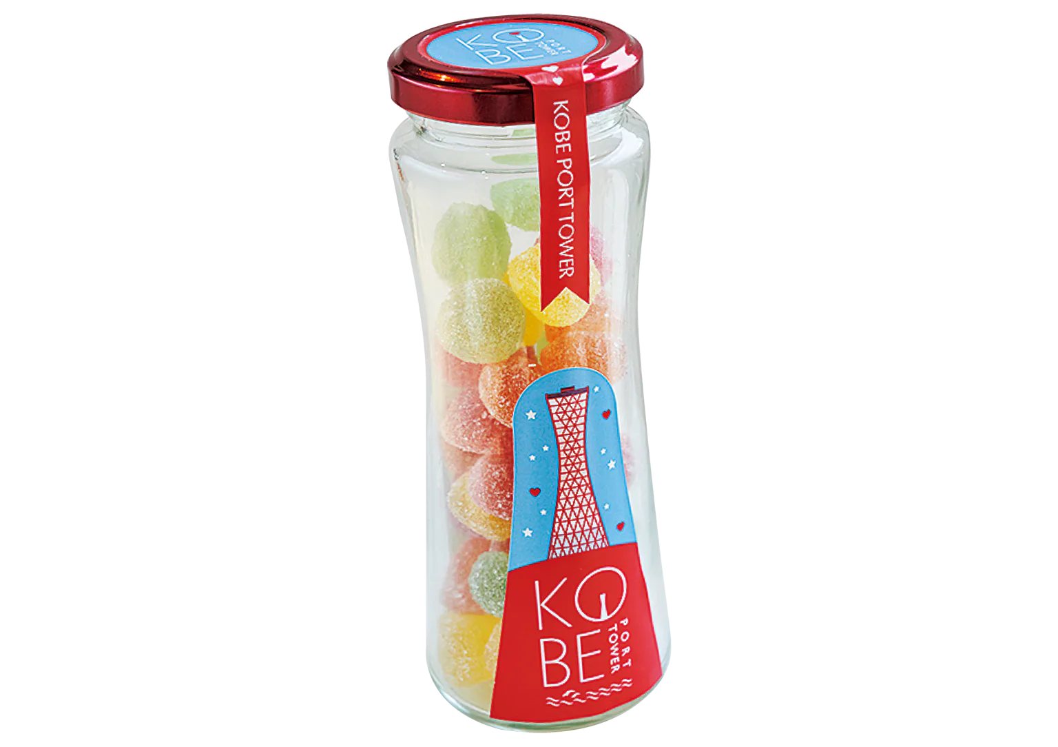 (写真)タワーボトルいっぱいに入ったグミ