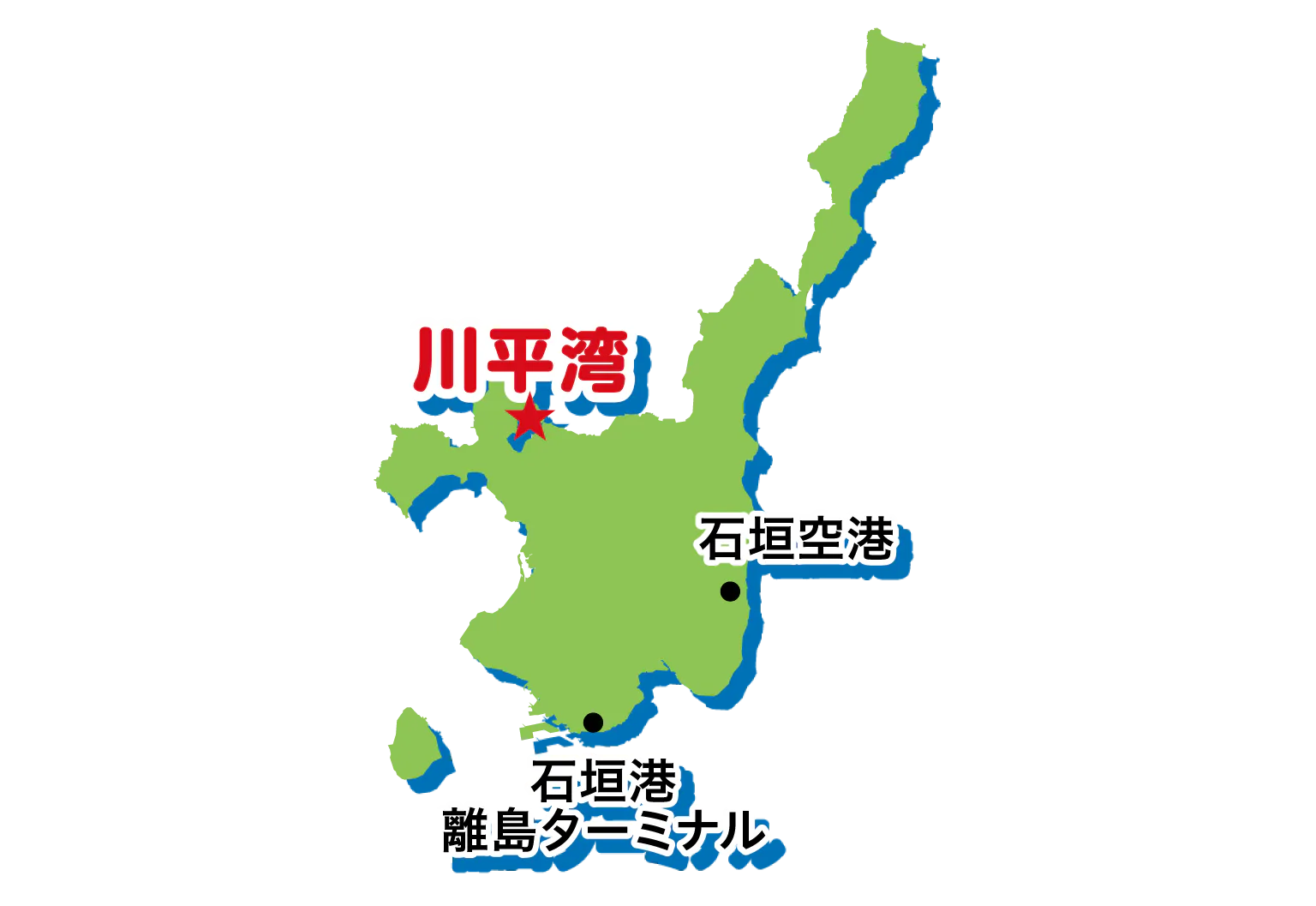 川平湾地図の画像