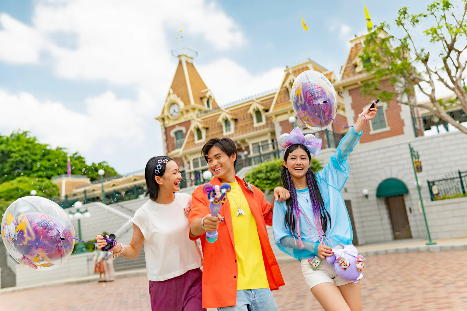 香港ディズニーランドのメインストリートUSAの画像