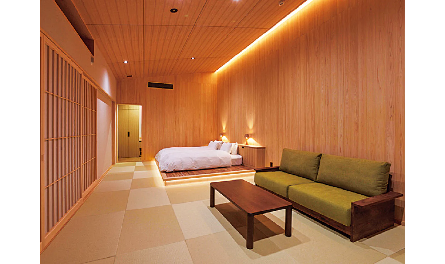 木の香りが漂う客室の画像