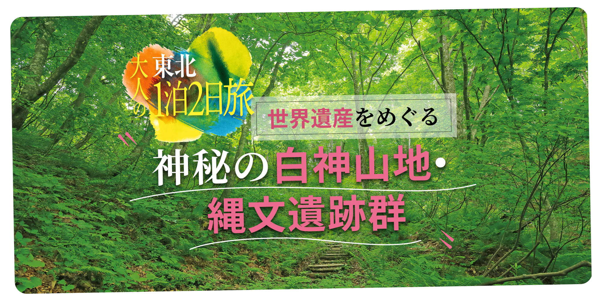 東北　大人の1泊2日旅　世界遺産をめぐる　神秘の白神山地・縄文遺跡群