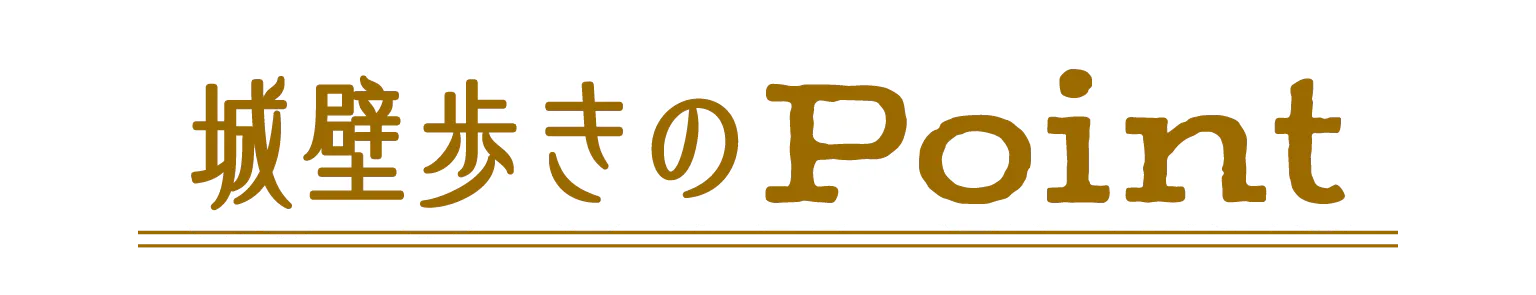 城壁歩きのPointの見出し
