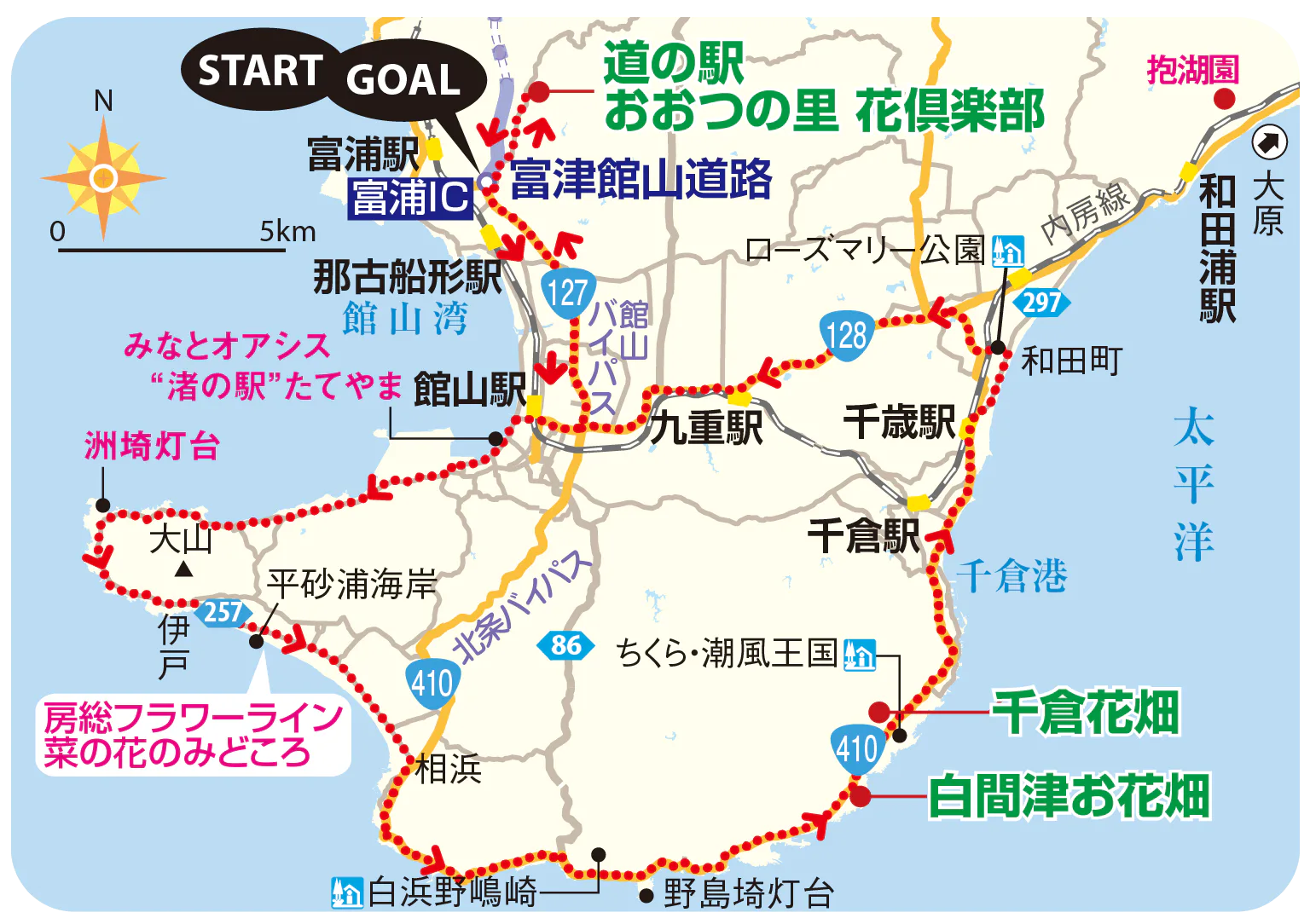 房総フラワーラインMAP