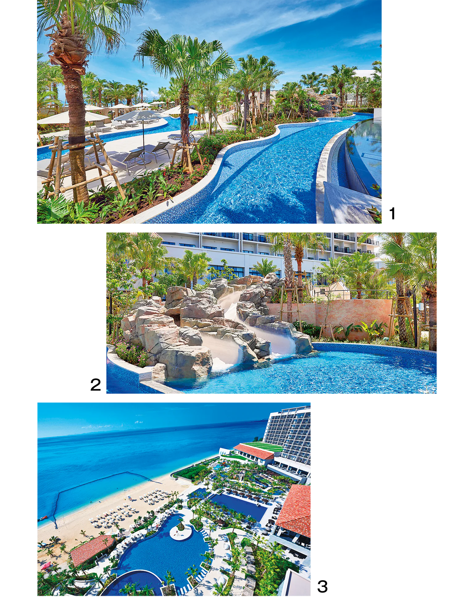 （写真）約1万㎡のプールエリア