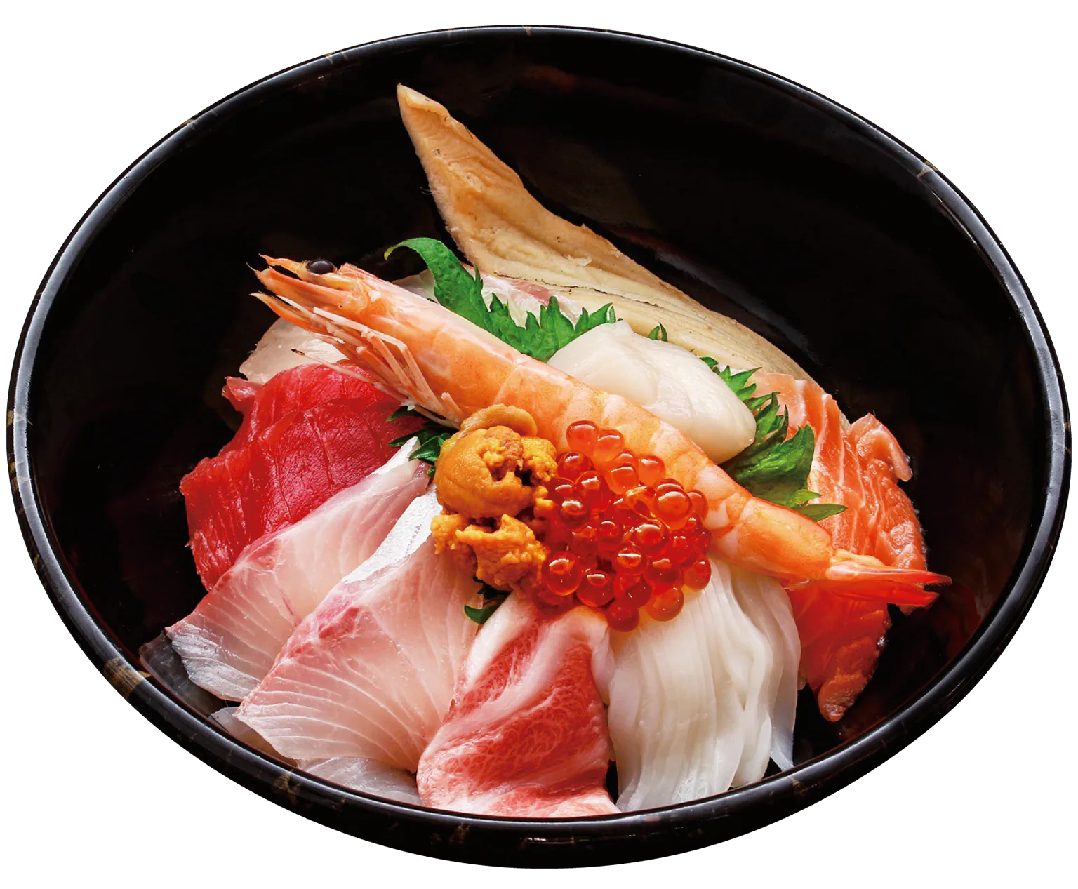 特上有頭エビ丼の画像
