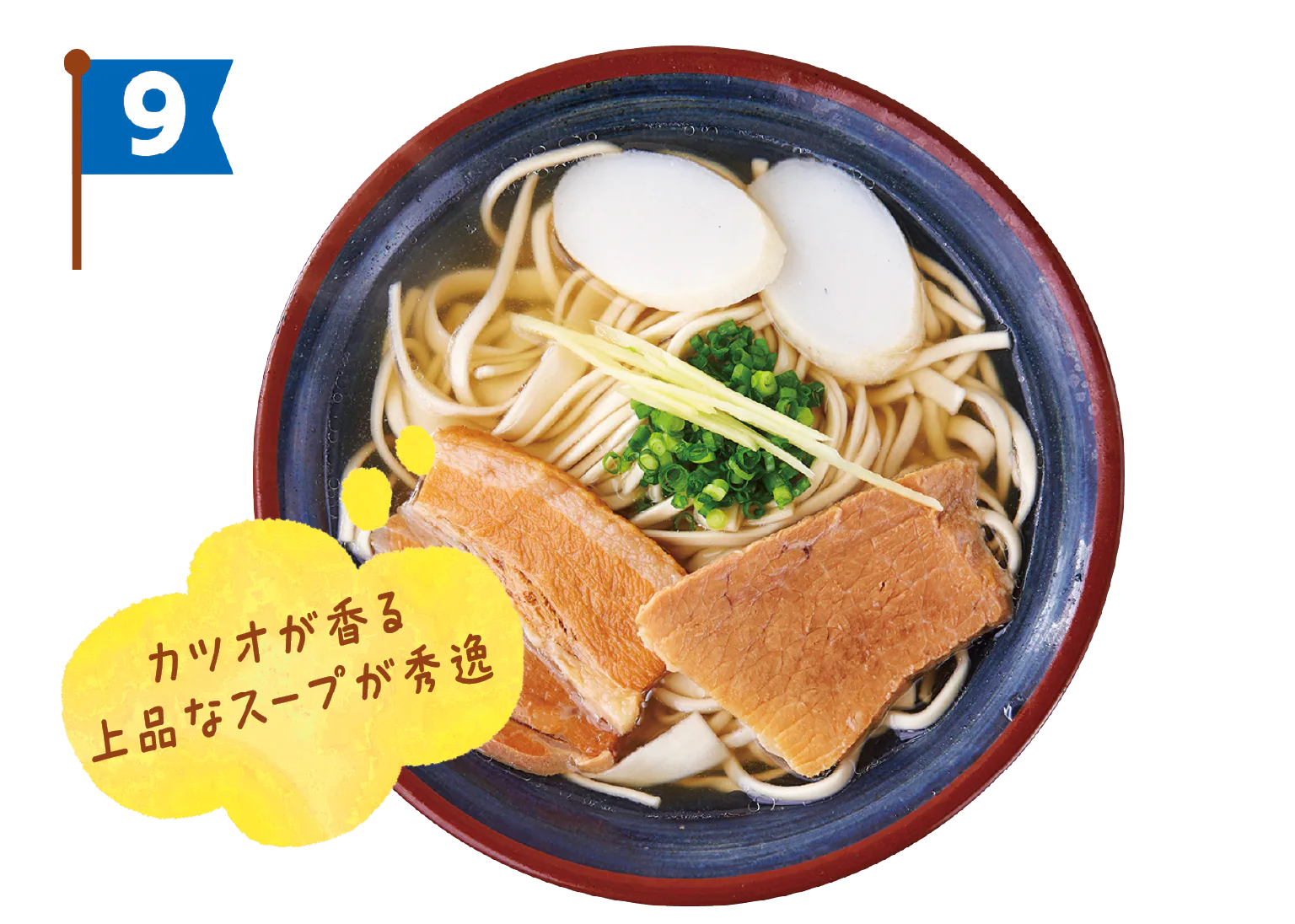 沖縄そばの名店でランチの画像