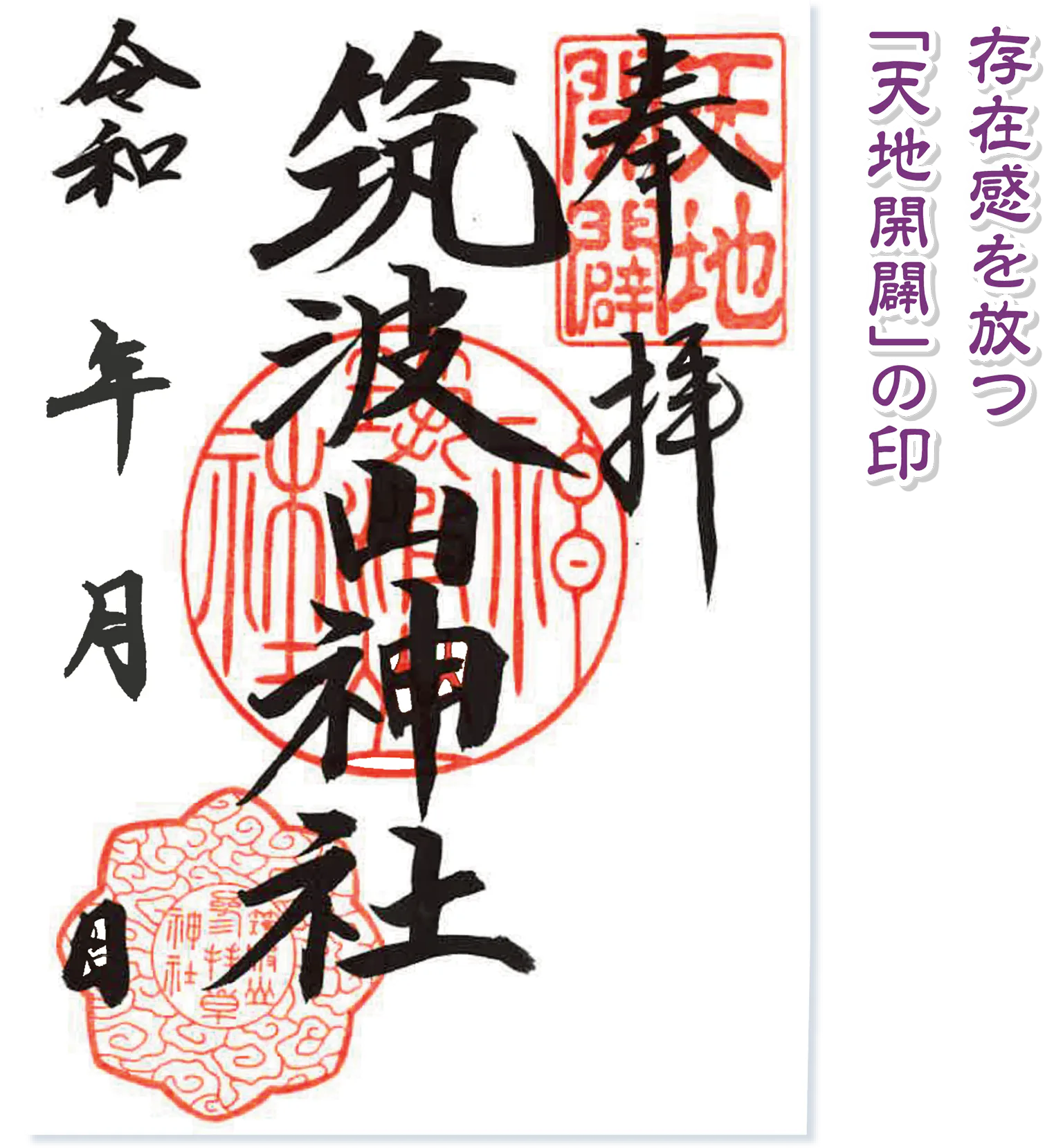 筑波山神社の御朱印の画像
