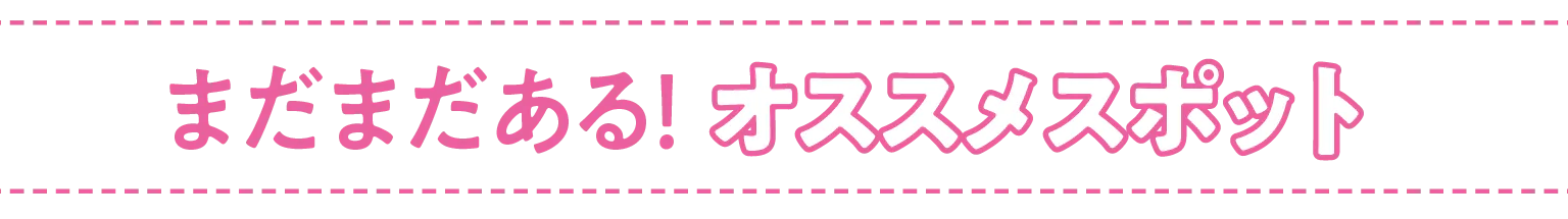 まだまだある！ オススメスポットの見出し画像