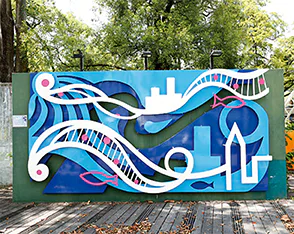 城市光廊のアートの画像