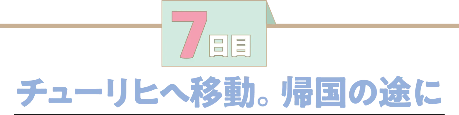 7日目チューリヒへ移動。帰国の途にの見出し