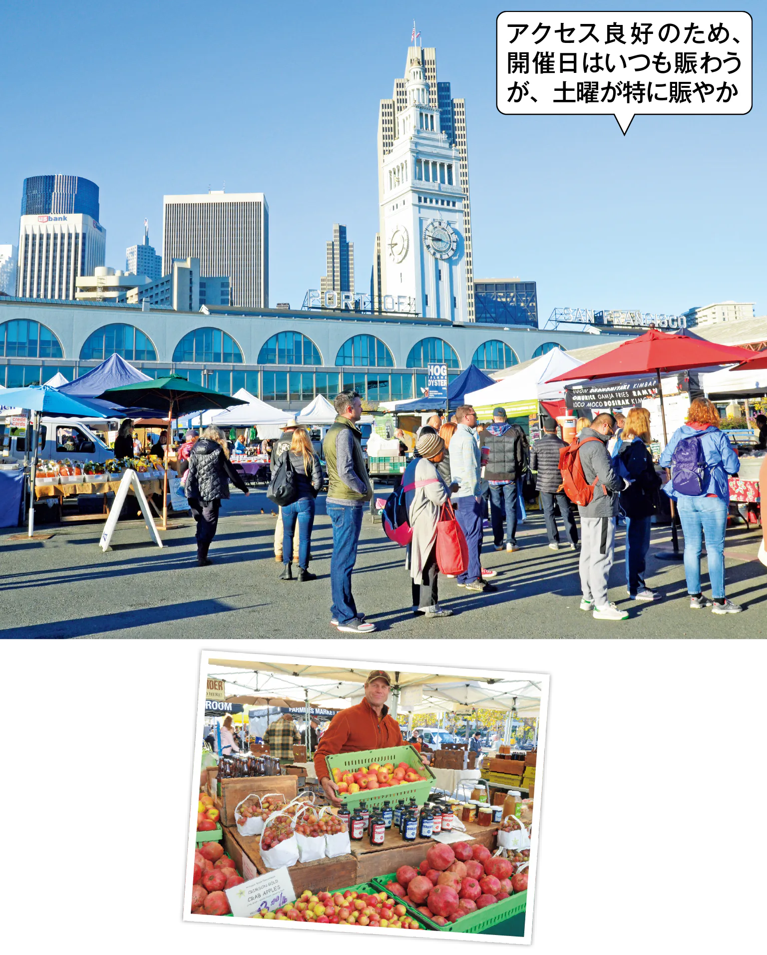 サンフランシスコ周辺の新鮮な食材や旬の食材がいっぱい