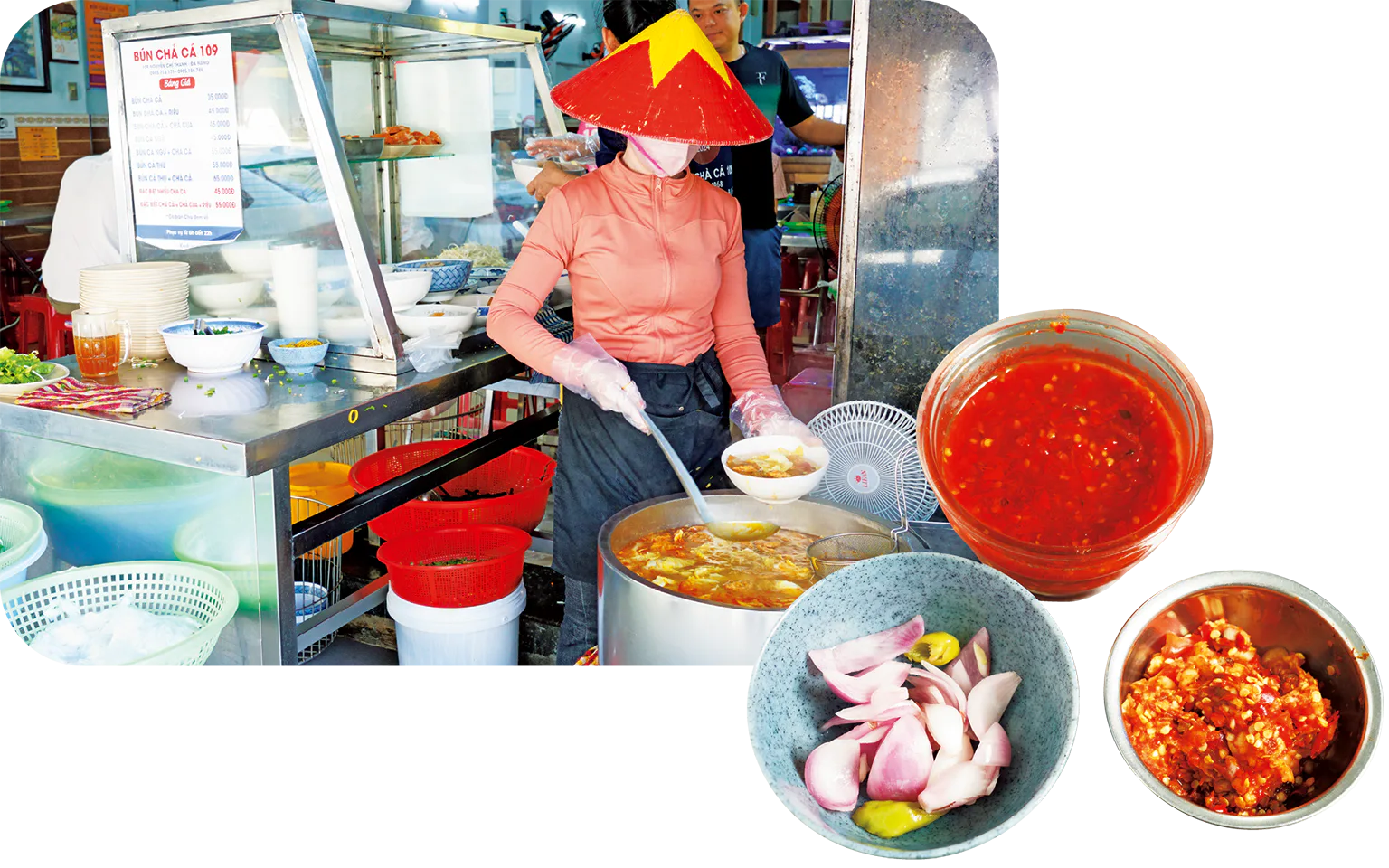 (画像)熱々のスープをかけてすぐに完成! トウガラシやタマネギで味変も楽しんで