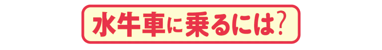 水牛車に乗るには?の画像