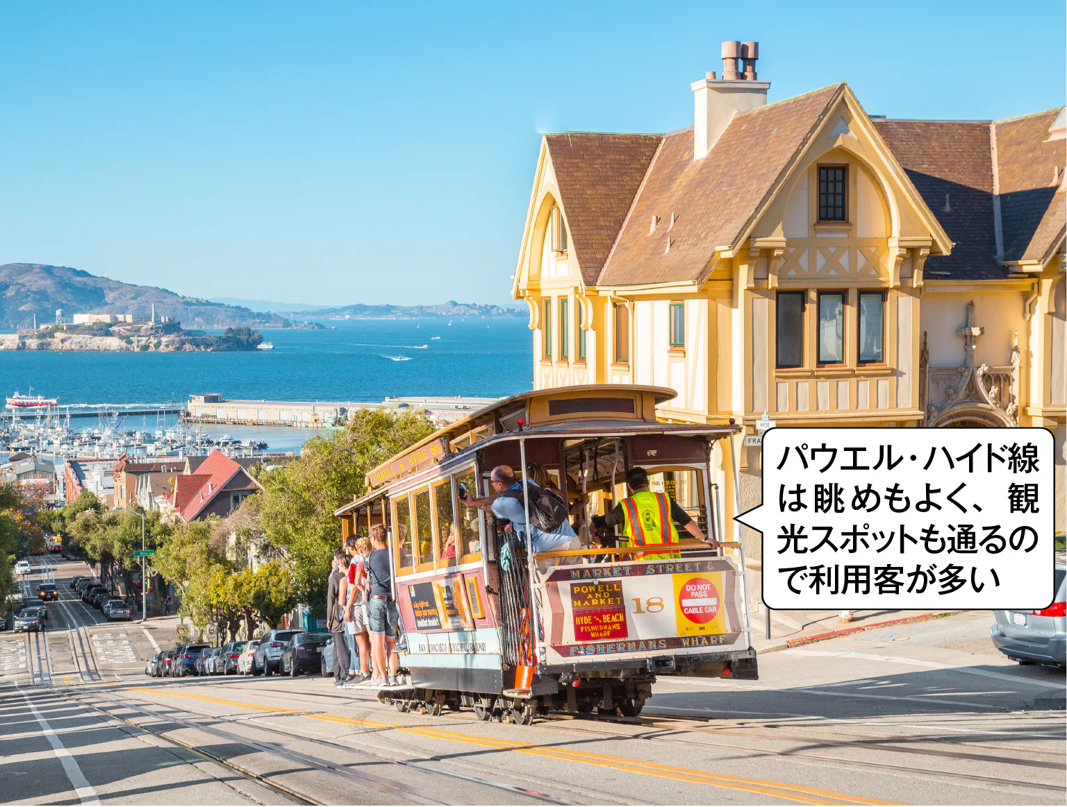 坂の街の名物ケーブルカーで観光