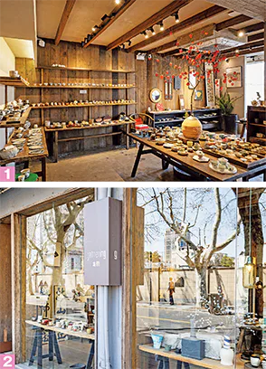 ギャザリングの店内画像（写真1）と外観画像（写真2）