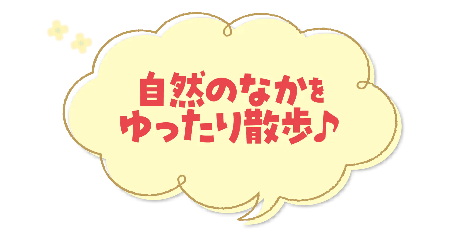 自然のなかをゆったり散歩♪