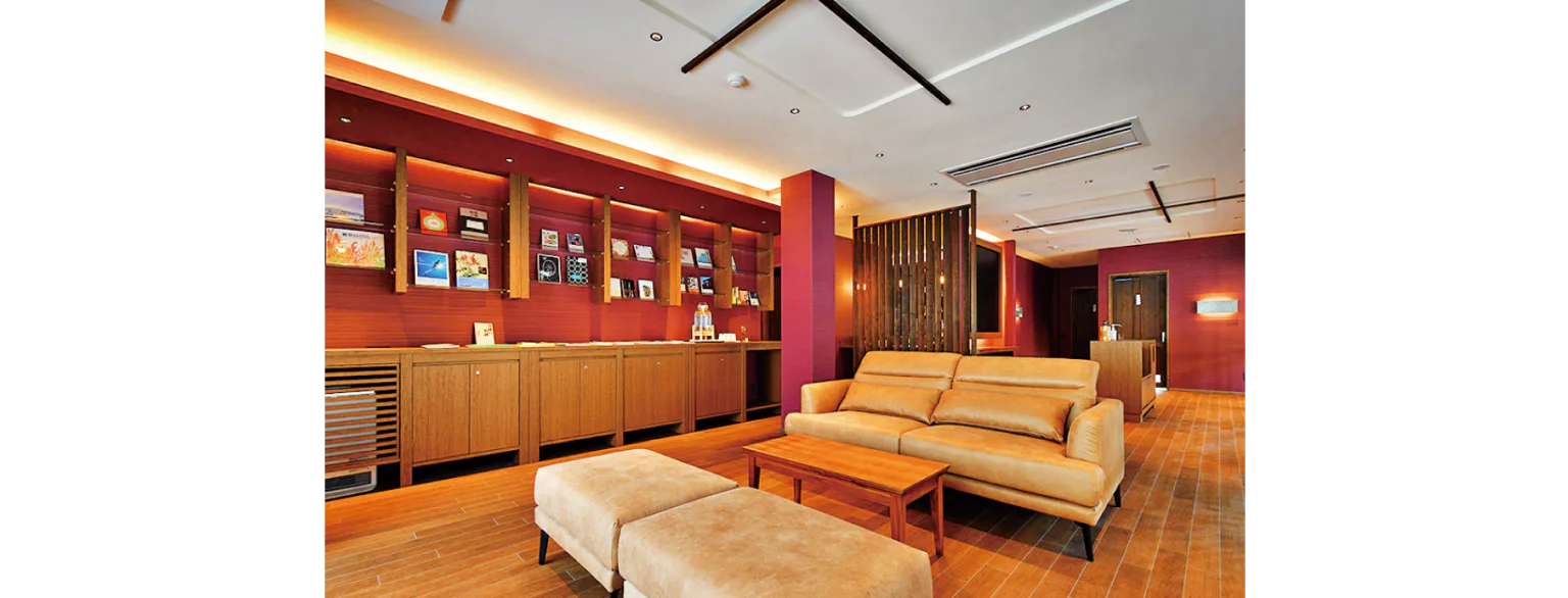 無料貸切風呂の待合室の画像