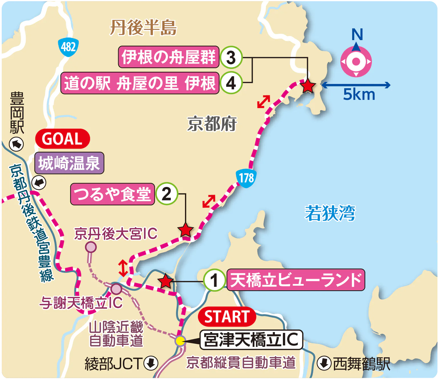 丹後半島周辺地図