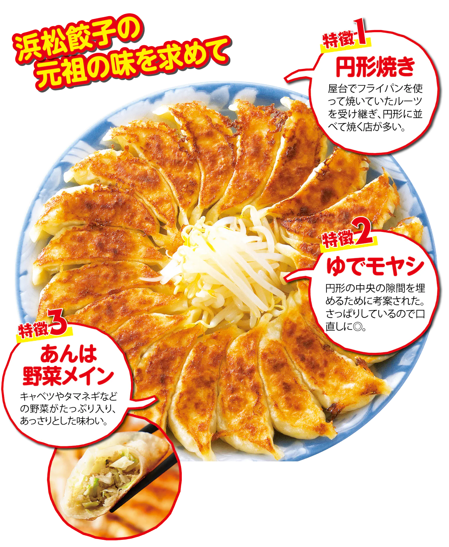 石松餃子 本店の餃子の画像