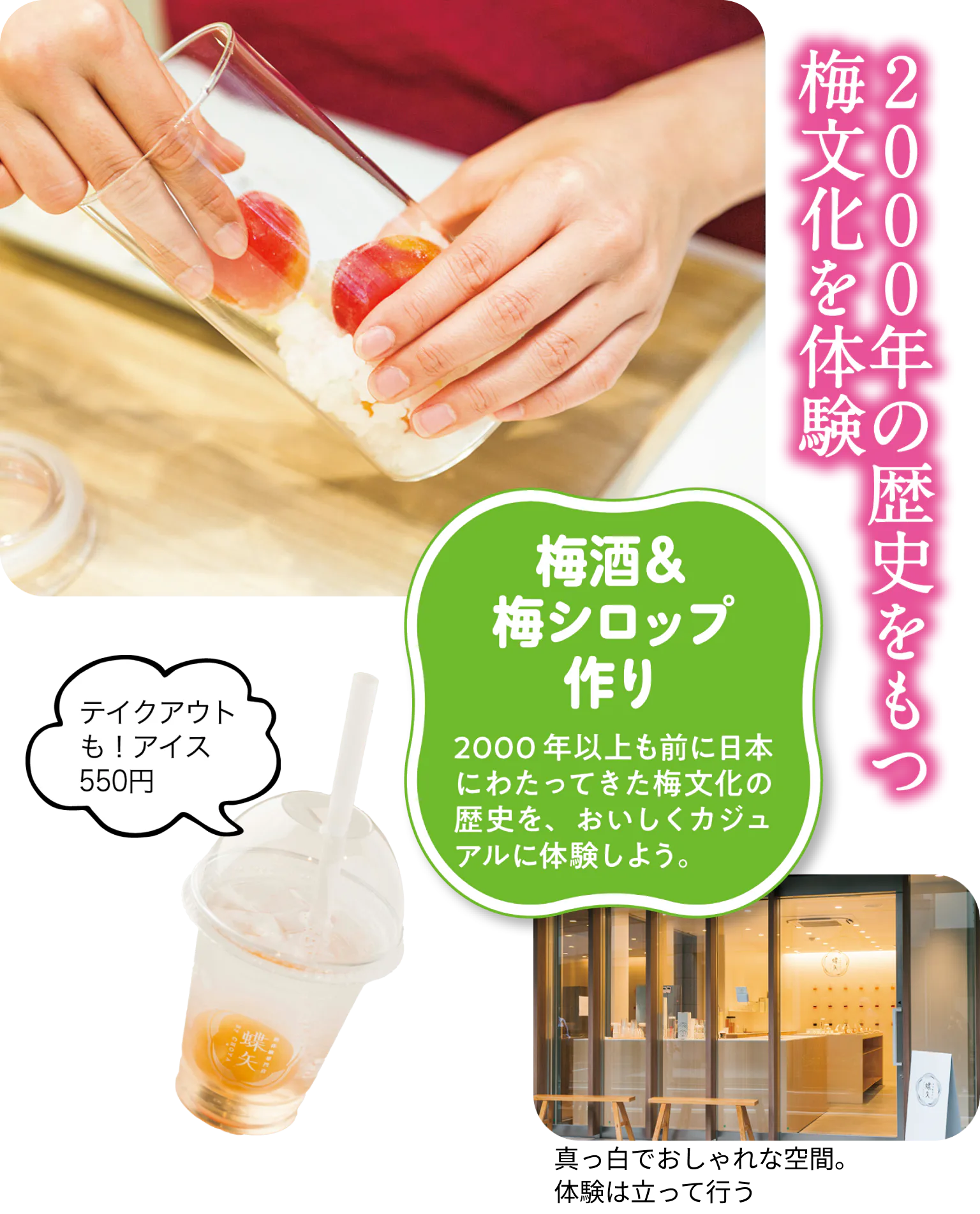 梅体験専門店「蝶矢」の梅酒&梅シロップ作り体験の画像