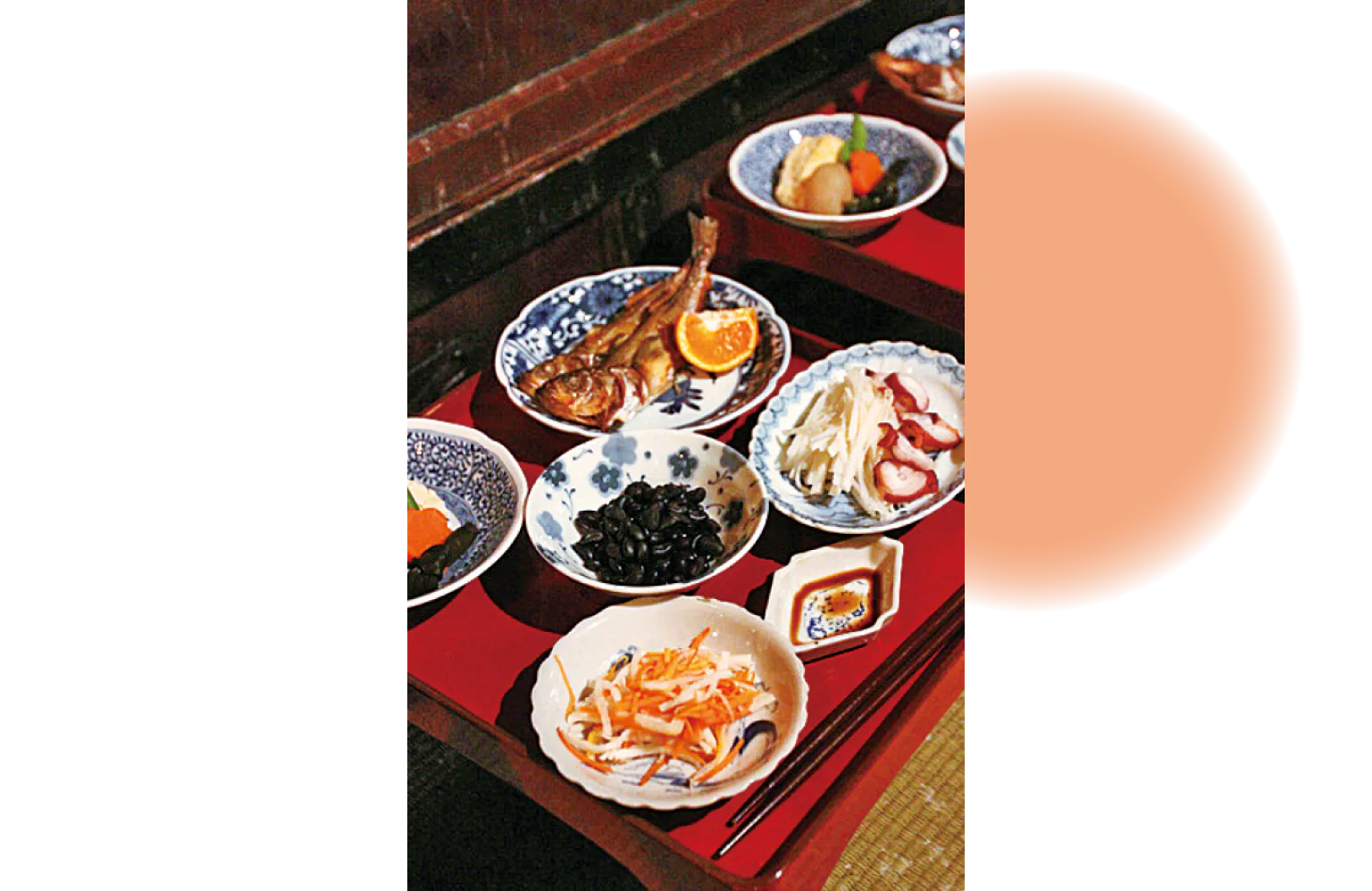 なまはげさんに振る舞われたメニューの画像