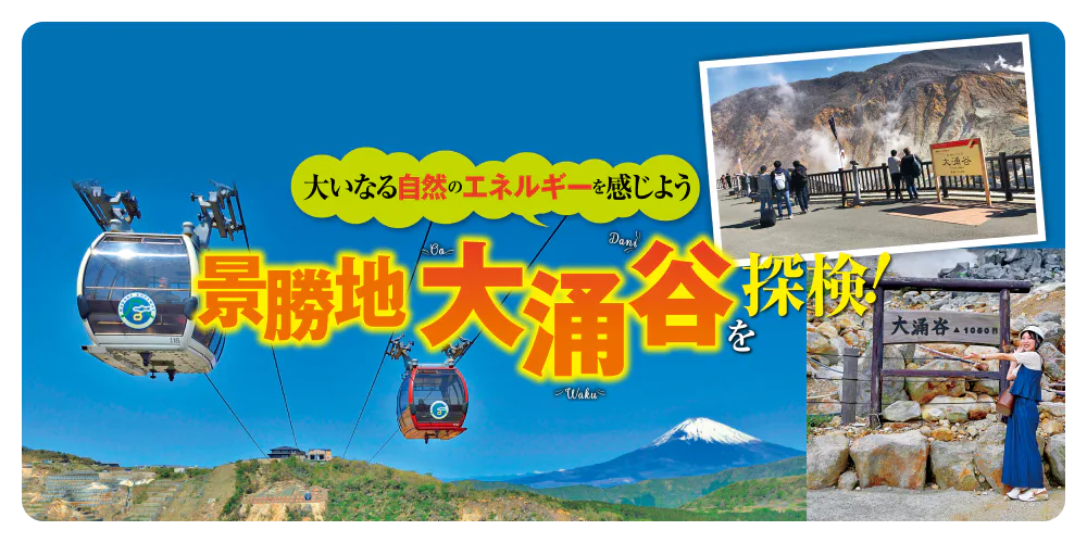 大いなる自然のエネルギーを感じよう 景勝地大涌谷を探検！